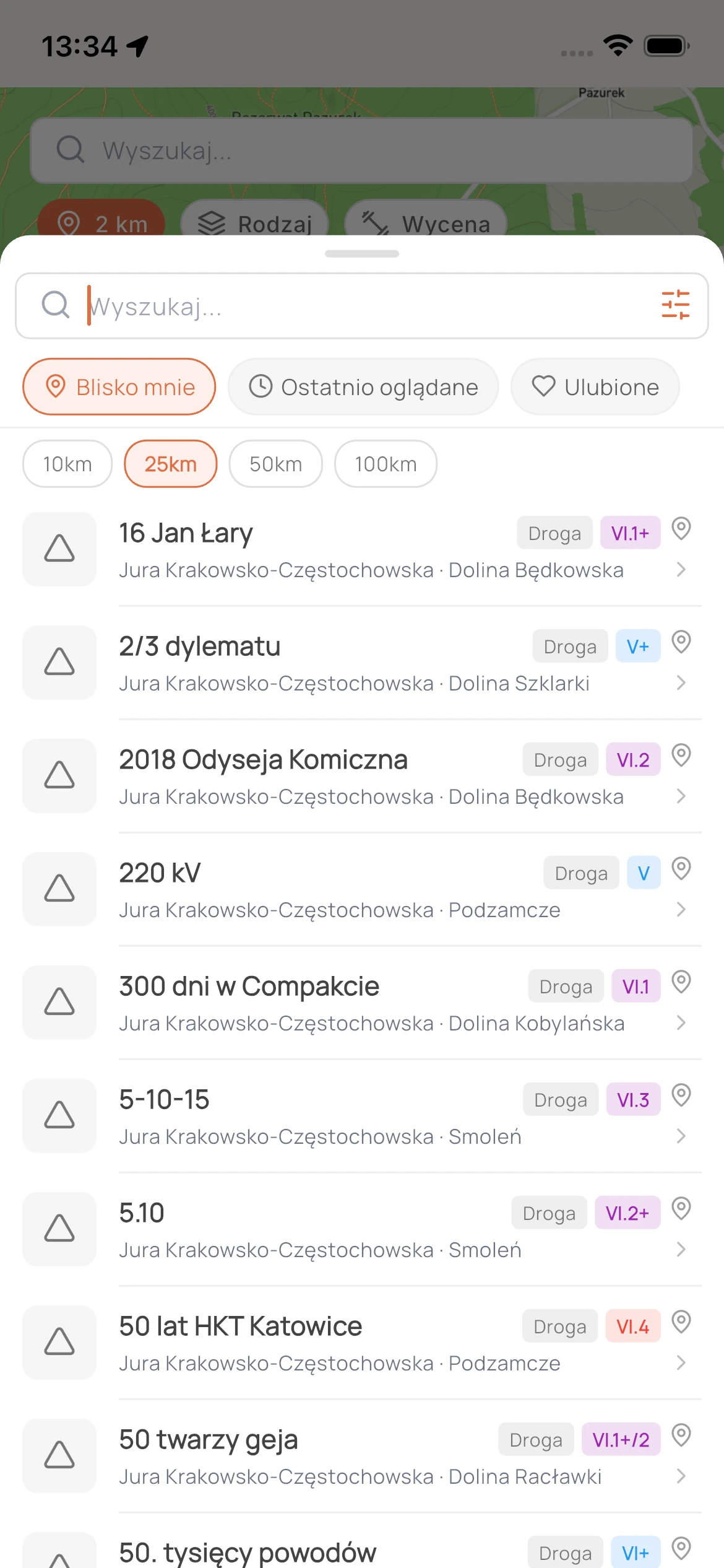 Cruxmate — filtered crag results