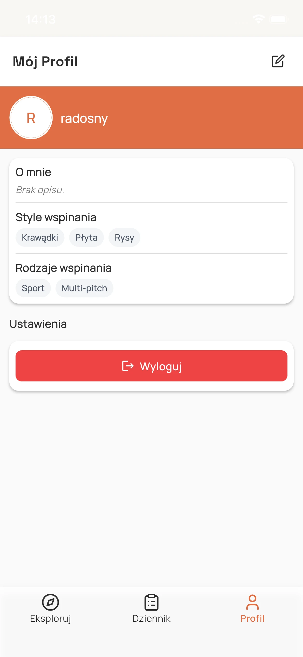 Cruxmate — user profile